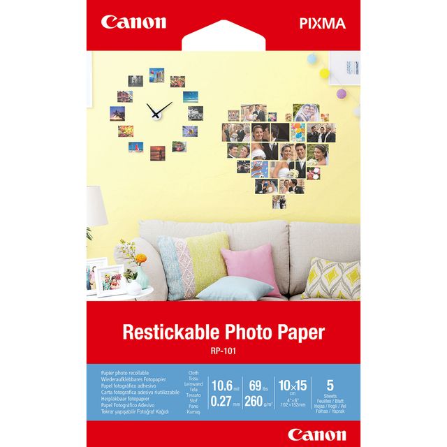 Canon Restickable Photo Paper RP-101 - Opaca - adesivo rimovibile - 10,6 mil - …