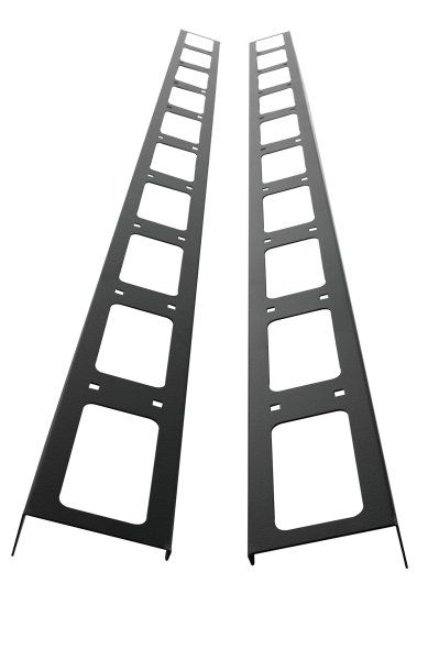 ITRack - Barra di allacciatura per gestione cavi a rack - RAL 9005 - 24U - 70 c…