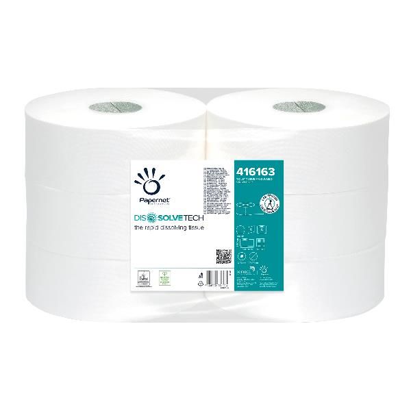 Carta igienica Maxi Jumbo - 8,9 cm x 500 mt - diametro 25 cm - goffratura micro…