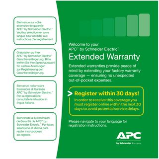 APC Extended Warranty Service Pack - Supporto tecnico - consulenza telefonica -…