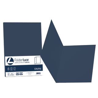 Cartellina semplice Luce - 200 gr - A4 - blu cobalto - cartoncino bristol - Fav…