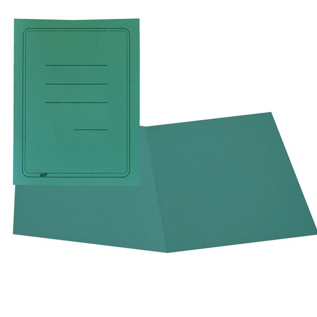 Cartellina semplice con stampa - 145 gr - 25 x 34 cm - verde - cartoncino manil…